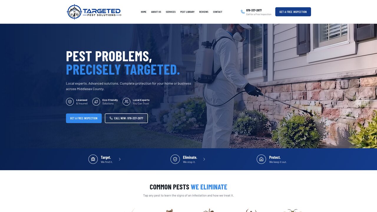Targeted Pest Solutions MC website